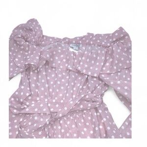 Favlux size large pink polka dot flirty romper